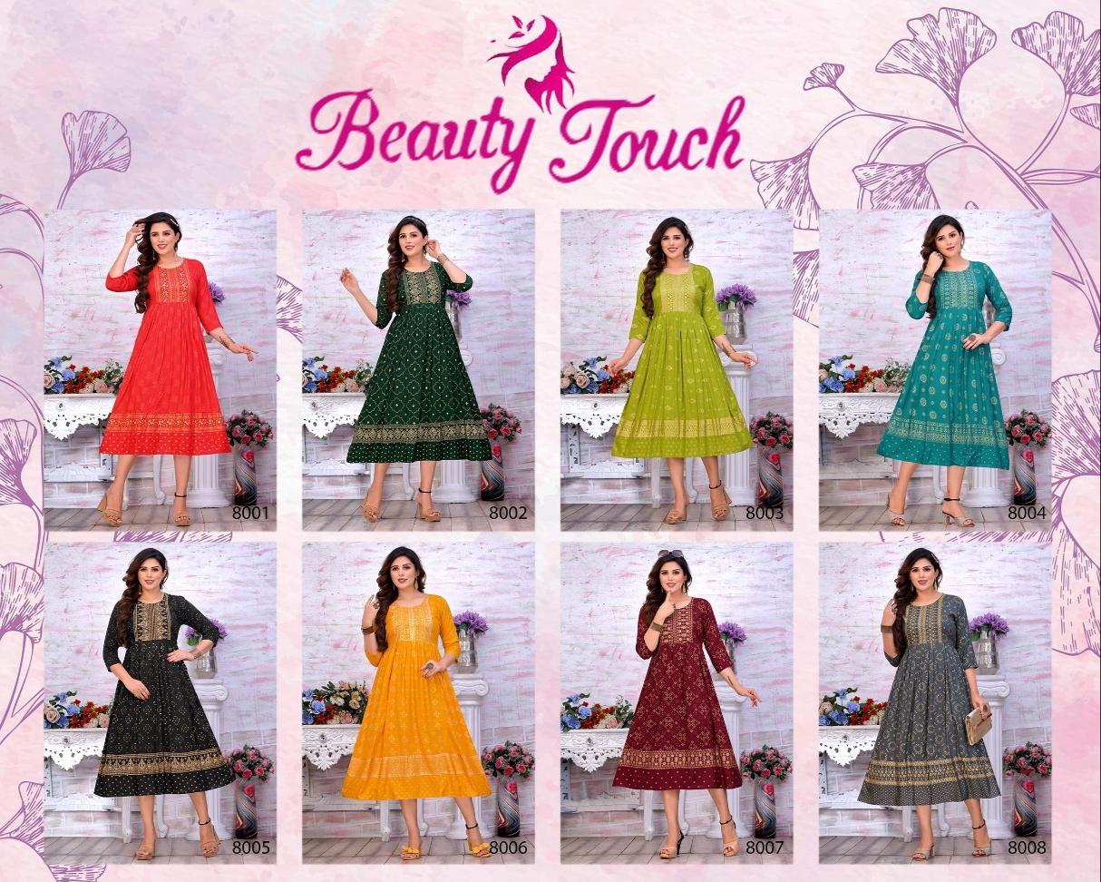 Golden Beauty Touch Ethnic Wear Wholesale Designer Kurtis Catalog
